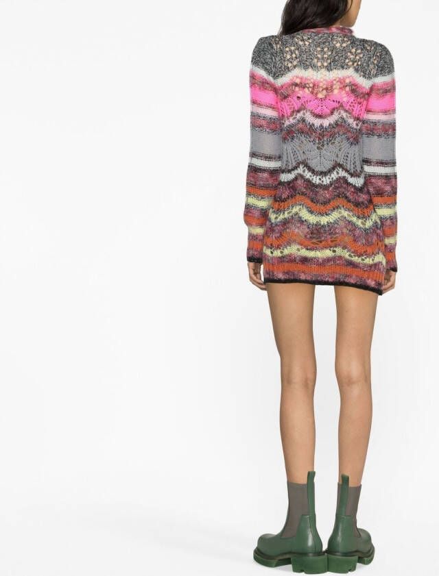 Philosophy Di Lorenzo Serafini Jurk met zigzagpatroon Grijs