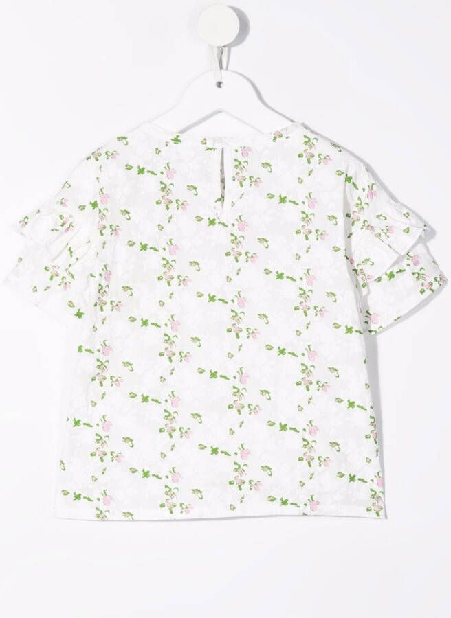 Philosophy Di Lorenzo Serafini Kids T-shirt met bloemenprint Wit