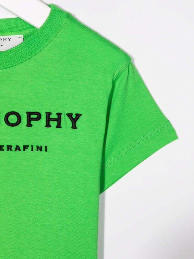 Philosophy Di Lorenzo Serafini Kids T-shirt met geborduurd logo Groen