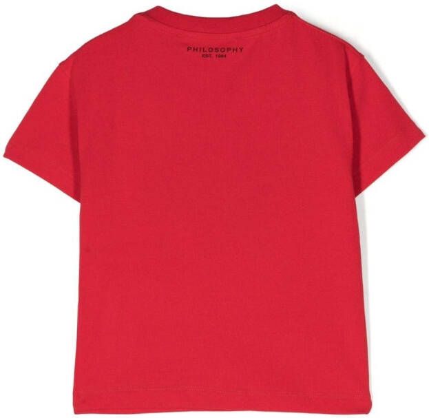 Philosophy Di Lorenzo Serafini Kids T-shirt met geborduurd logo Rood