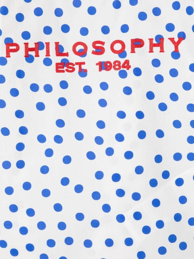 Philosophy Di Lorenzo Serafini Kids T-shirt met logoprint Wit
