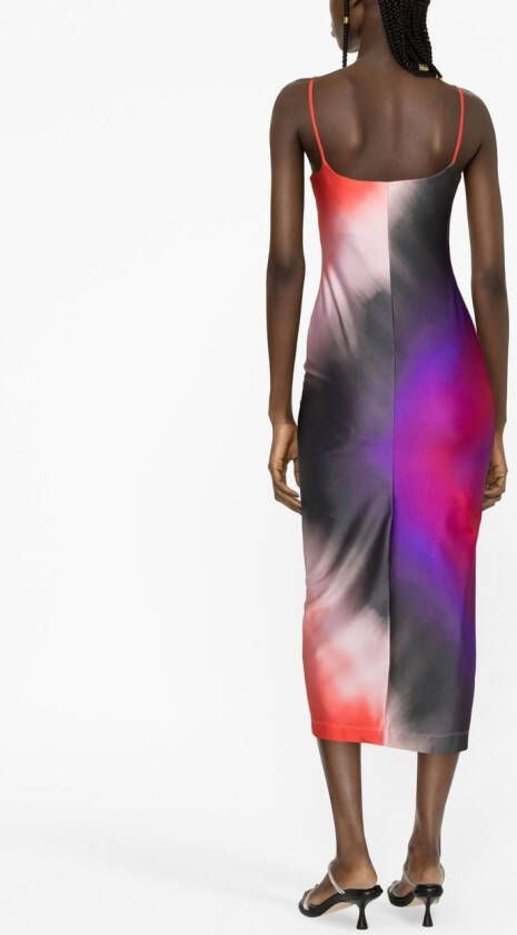 Philosophy Di Lorenzo Serafini Midi-jurk met abstracte print Rood