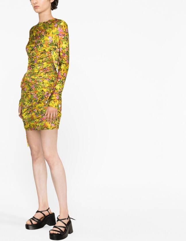 Philosophy Di Lorenzo Serafini Midi-jurk met bloemenprint Geel