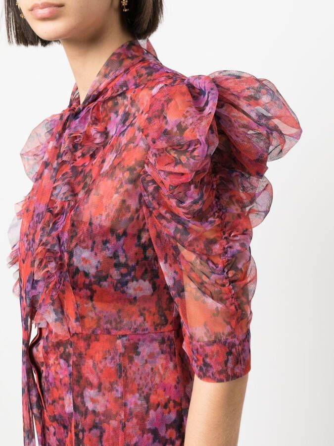 Philosophy Di Lorenzo Serafini Mini-jurk met bloemenprint Rood