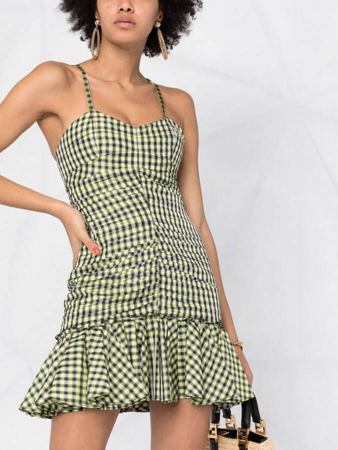 Philosophy Di Lorenzo Serafini Mini-jurk met gingham ruit Geel