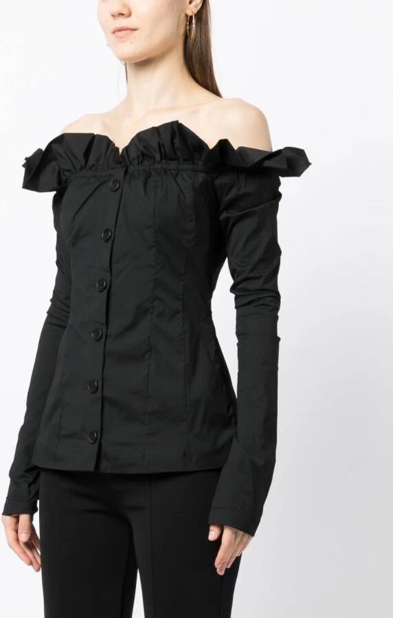 Philosophy Di Lorenzo Serafini Off-shoulder blouse Zwart