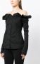 Philosophy Di Lorenzo Serafini Off-shoulder blouse Zwart - Thumbnail 3