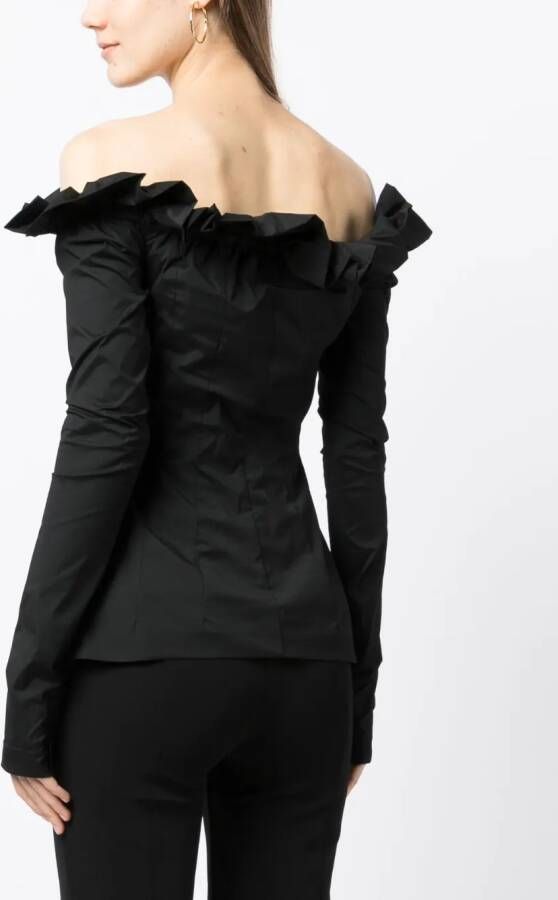 Philosophy Di Lorenzo Serafini Off-shoulder blouse Zwart
