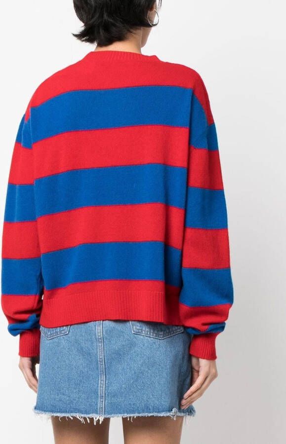 Philosophy Di Lorenzo Serafini Intarsia trui Blauw