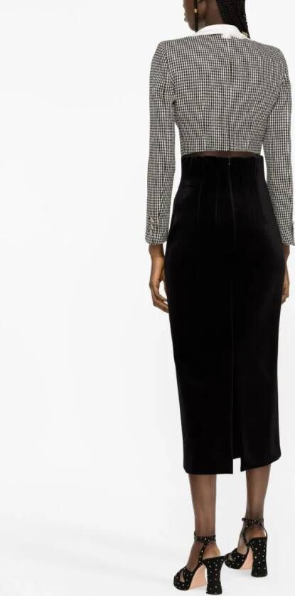 Philosophy Di Lorenzo Serafini stretch velvet straight skirt Zwart
