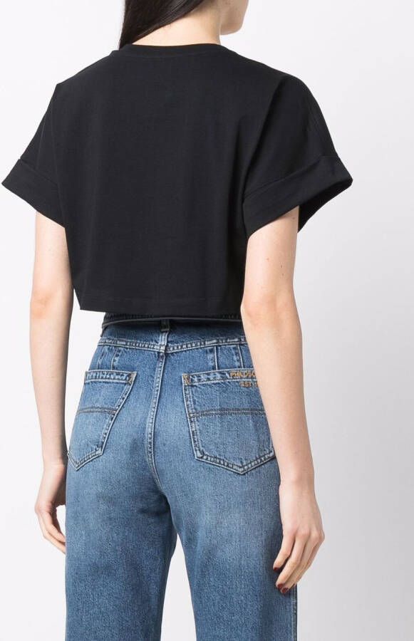 Philosophy Di Lorenzo Serafini x Smiley Company cropped T-shirt Zwart
