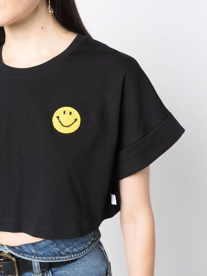 Philosophy Di Lorenzo Serafini x Smiley Company cropped T-shirt Zwart