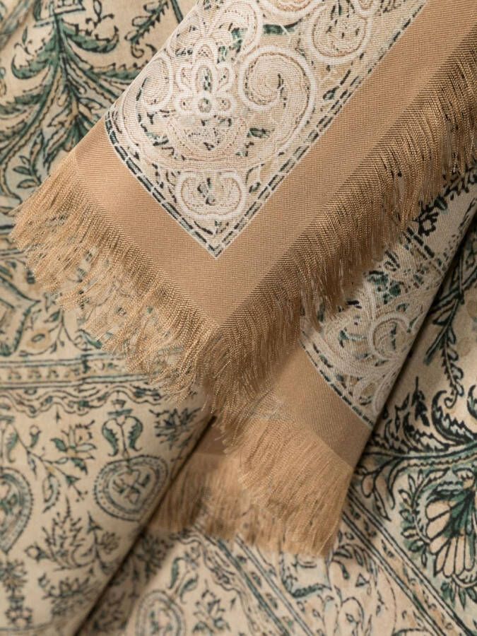 Pierre-Louis Mascia Zijden sjaal Beige