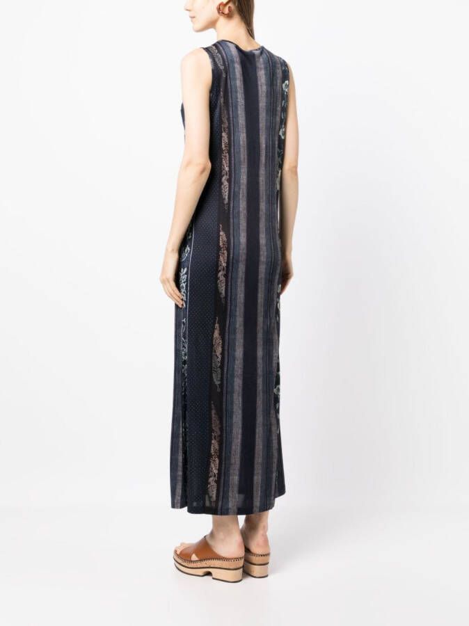 Pierre-Louis Mascia Maxi-jurk met patchwork Blauw