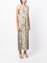 Pierre-Louis Mascia Midi-jurk met botanische print Beige - Thumbnail 3