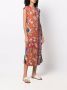 Pierre-Louis Mascia Midi-jurk met print Rood - Thumbnail 3