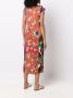 Pierre-Louis Mascia Midi-jurk met print Rood - Thumbnail 4