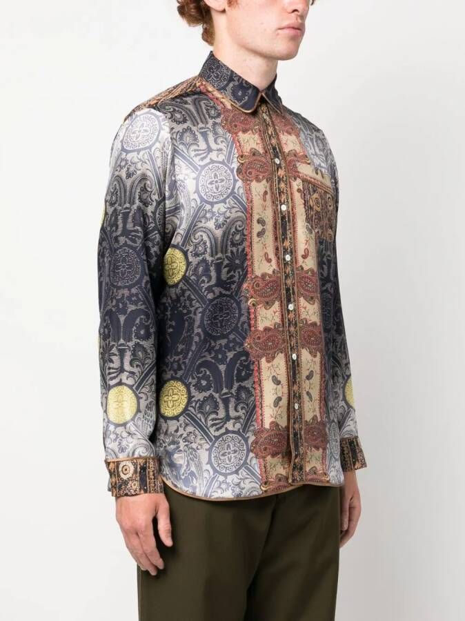 Pierre-Louis Mascia Overhemd met paisley-print Blauw