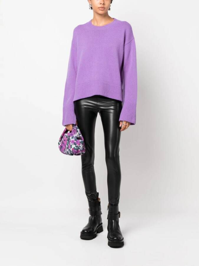 PINKO Legging van imitatileer Zwart