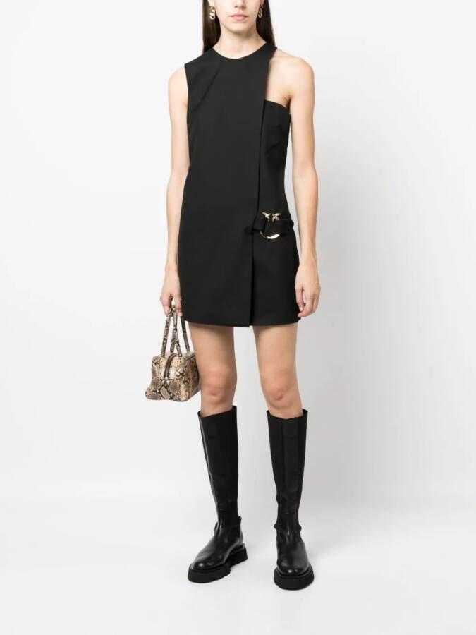 PINKO Asymmetrische mini-jurk Zwart