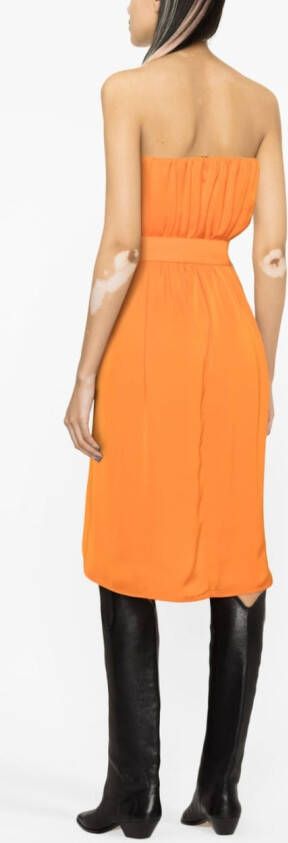 PINKO Strapless midi-jurk Oranje