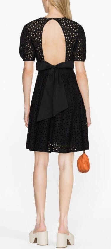 PINKO Broderie anglaise jurk Zwart