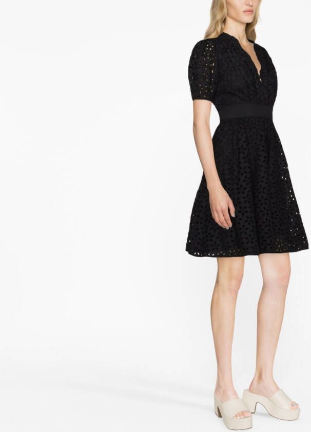 PINKO Broderie anglaise jurk Zwart