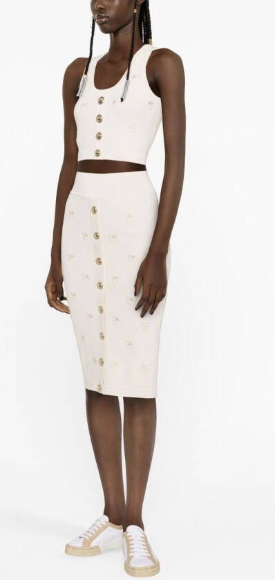 PINKO Top met knoopdetail Beige