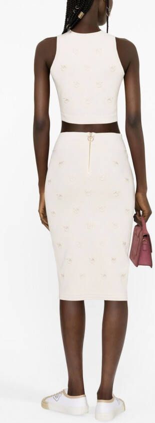 PINKO Top met knoopdetail Beige
