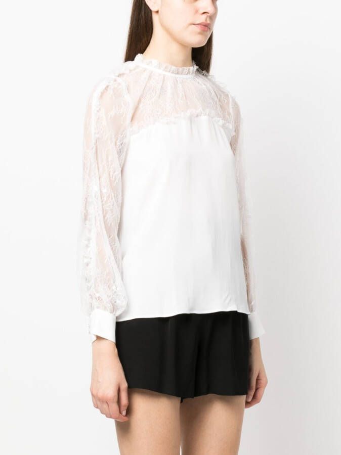 PINKO Blouse met kant Wit