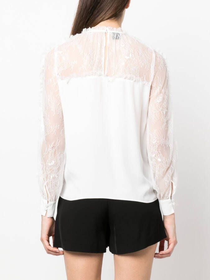 PINKO Blouse met kant Wit