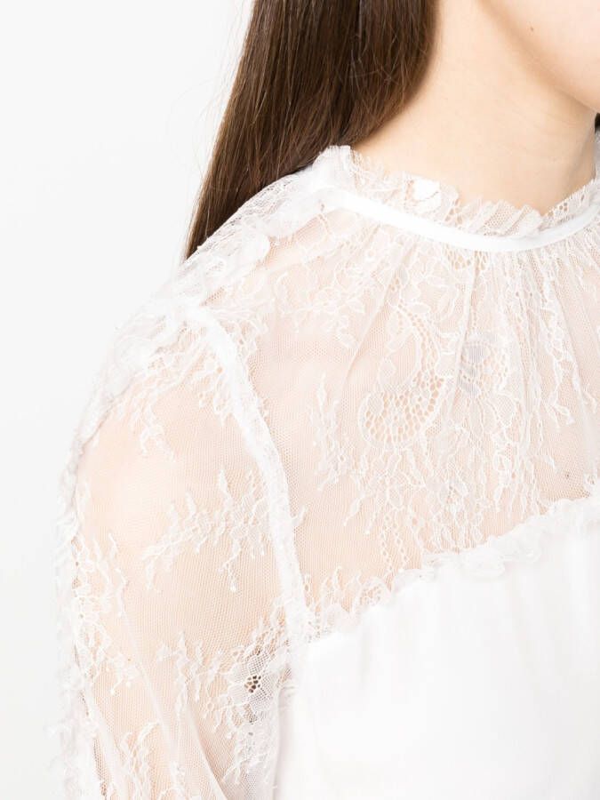 PINKO Blouse met kant Wit