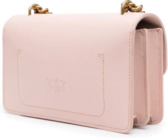 PINKO Crossbodytas met logoplakkaat Roze