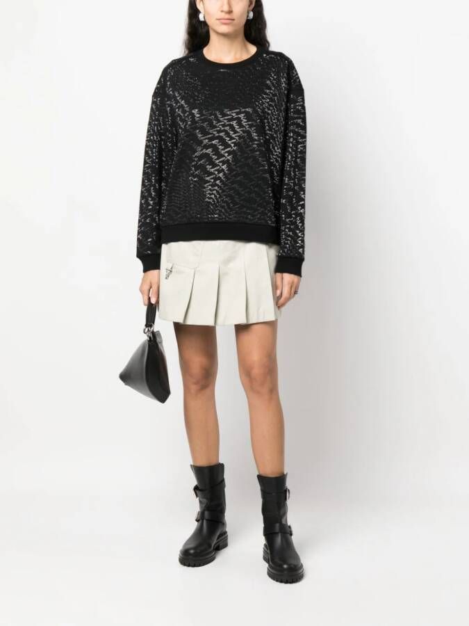PINKO Sweater verfraaid met pailletten Zwart