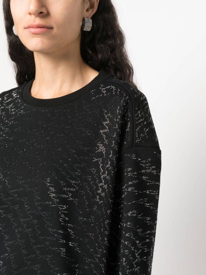 PINKO Sweater verfraaid met pailletten Zwart