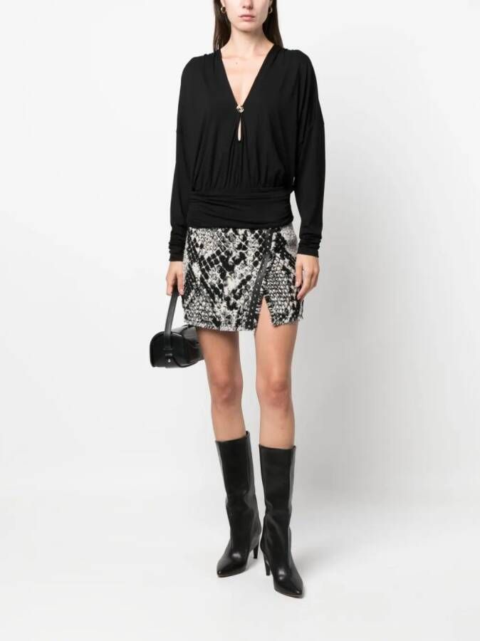 PINKO Gedrapeerde top Zwart