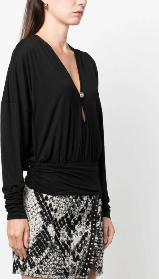 PINKO Gedrapeerde top Zwart