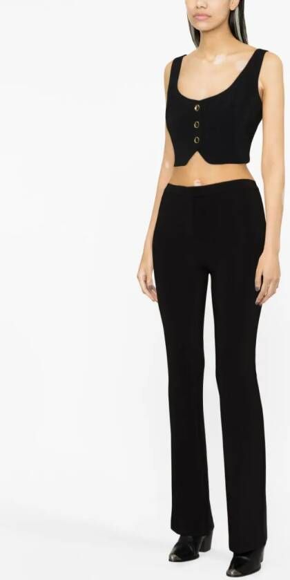 PINKO flared stretch-jersey trousers Zwart