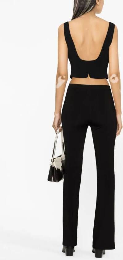 PINKO flared stretch-jersey trousers Zwart