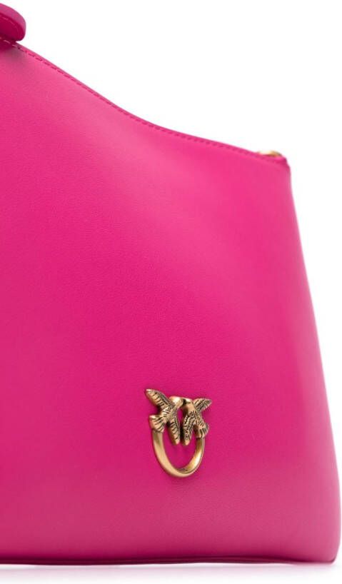 PINKO Classic leren clutch Roze
