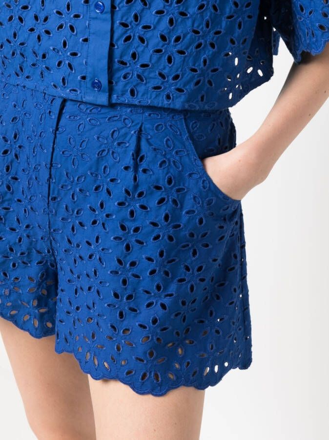 PINKO Shorts met bloemenprint Blauw