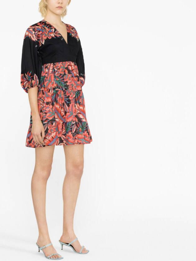 PINKO Mini-jurk met bloemenprint Zwart