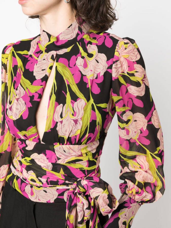 PINKO Blouse met bloemenprint Zwart