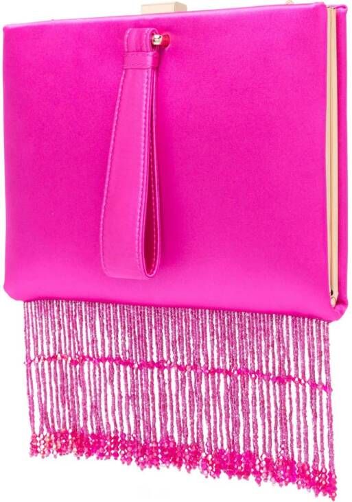 PINKO Clutch met franje Roze