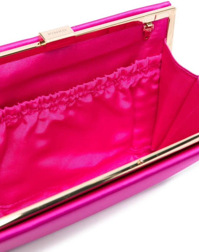 PINKO Clutch met franje Roze