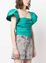 PINKO Gesmockte blouse Groen - Thumbnail 3