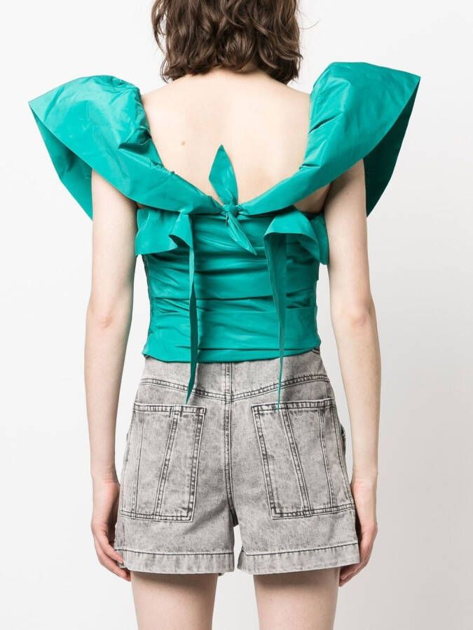 PINKO Gesmockte blouse Groen