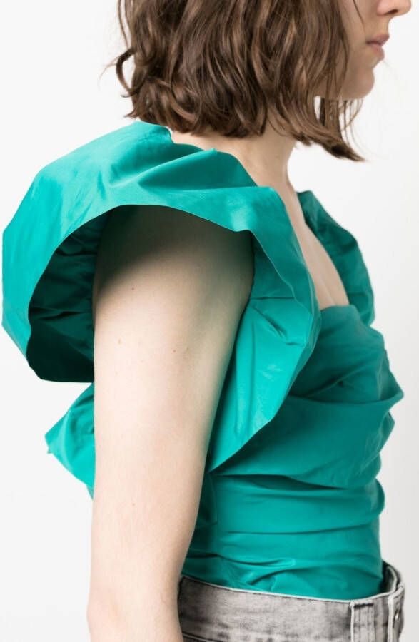 PINKO Gesmockte blouse Groen