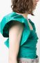 PINKO Gesmockte blouse Groen - Thumbnail 5