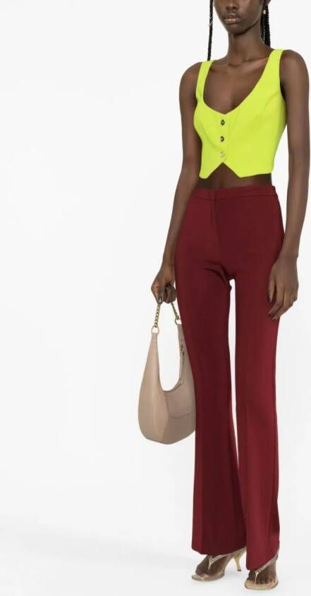 PINKO high-waist flared trousers Rood